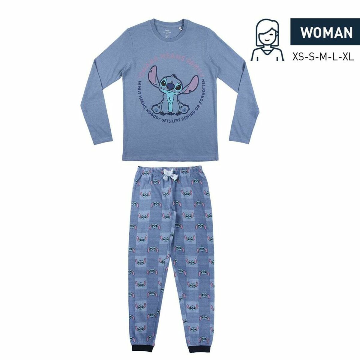 Pyjama Stitch Lady Blau