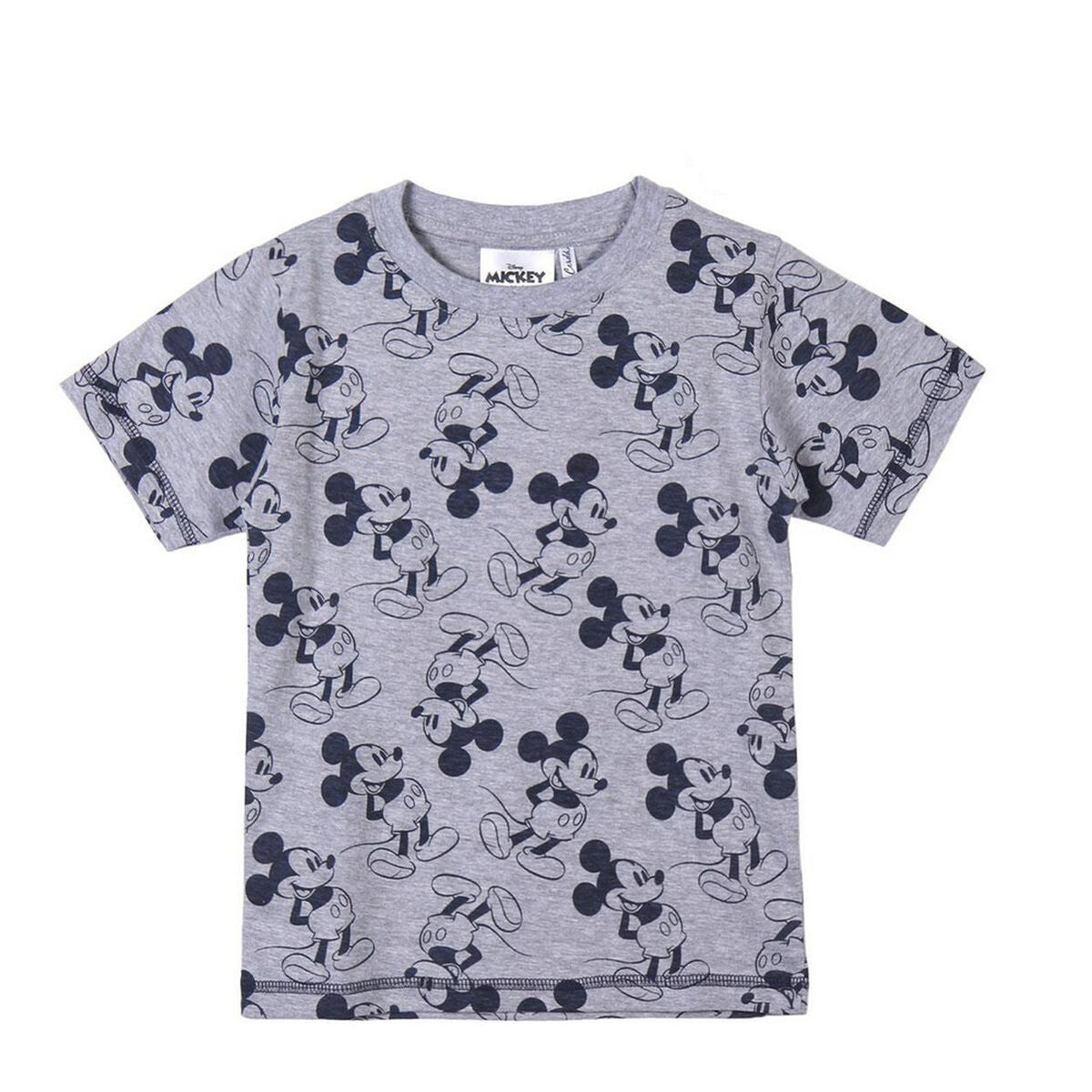 Kurzarm-T-Shirt für Kinder Mickey Mouse Grau