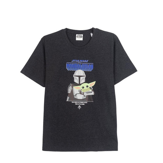 Kurzarm-T-Shirt für Herren The Mandalorian Schwarz Erwachsene