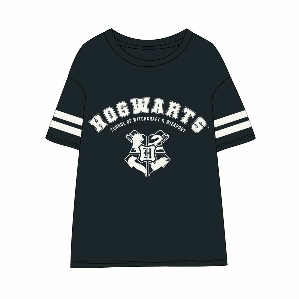 Kurzarm-T-Shirt für Damen Harry Potter Dunkelblau