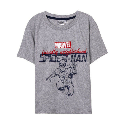 Kurzarm-T-Shirt Spider-Man Grau für Kinder