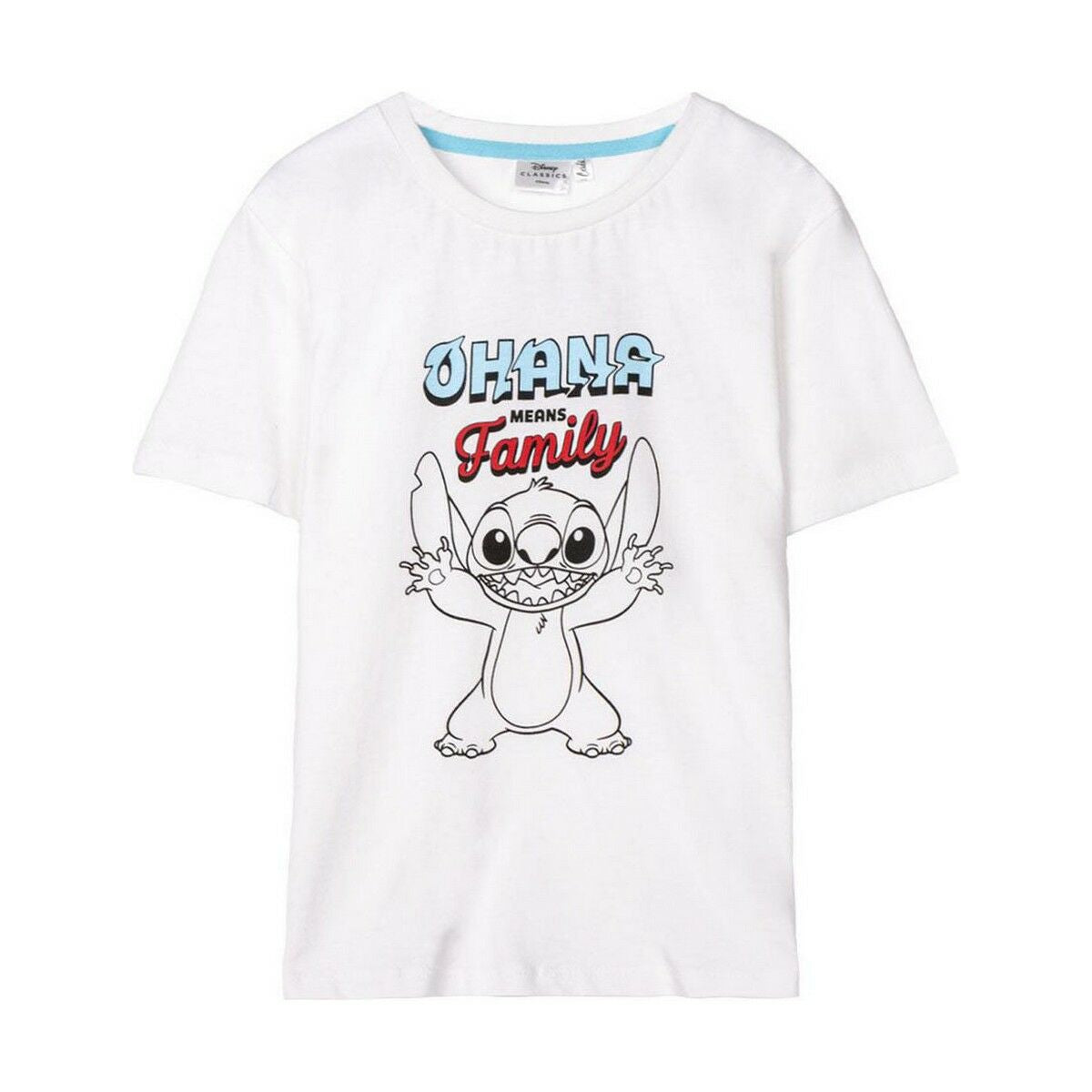 Kurzarm-T-Shirt Stitch Weiß