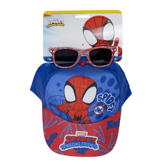 Set aus Mütze und Sonnenbrille Spidey Blue (51 cm) 2 Stück Rot