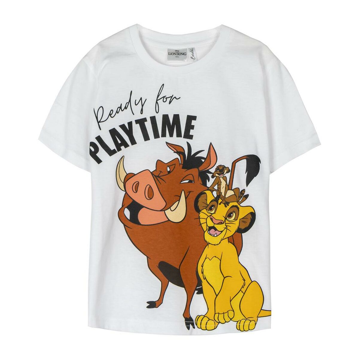 Kurzarm-T-Shirt für Kinder Der König der Löwen Weiß