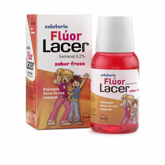 Mundwasser Lacer Flúor Junior Fluorid Erdbeere 100 ml