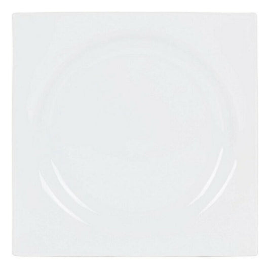 Flat plate Zen Porcelain White (27 x 27 x 3 cm) Inde