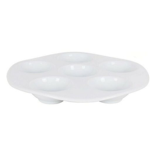 Snack Bowl Inde 729c3 White Porcelain 6 compartments Inde