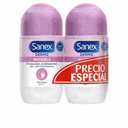 Roll-On-Deodorant Sanex Unsichtbar 2 x 50 ml