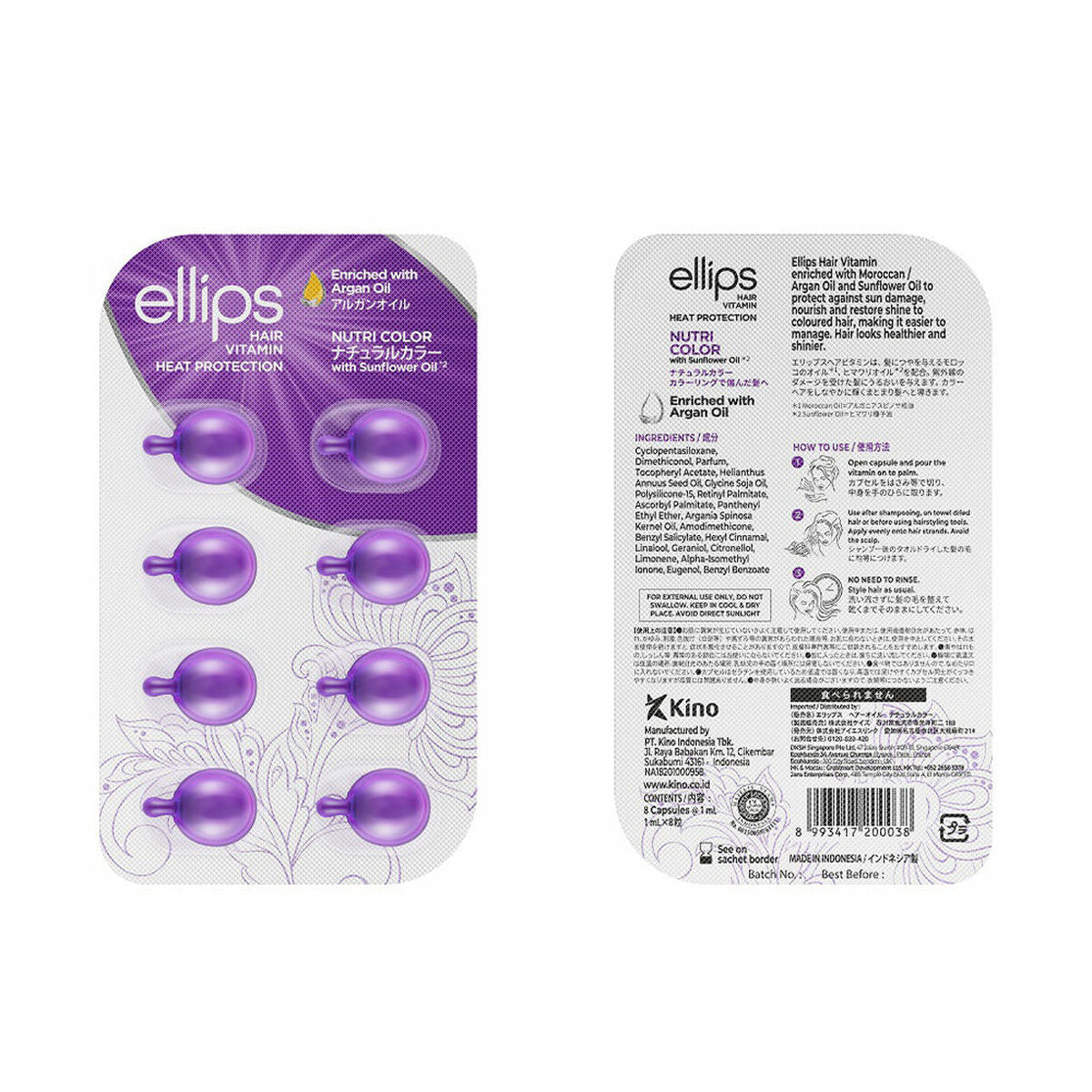 Vitamine Ellips Nutri Color Tabletten Thermoprotektives Arganöl