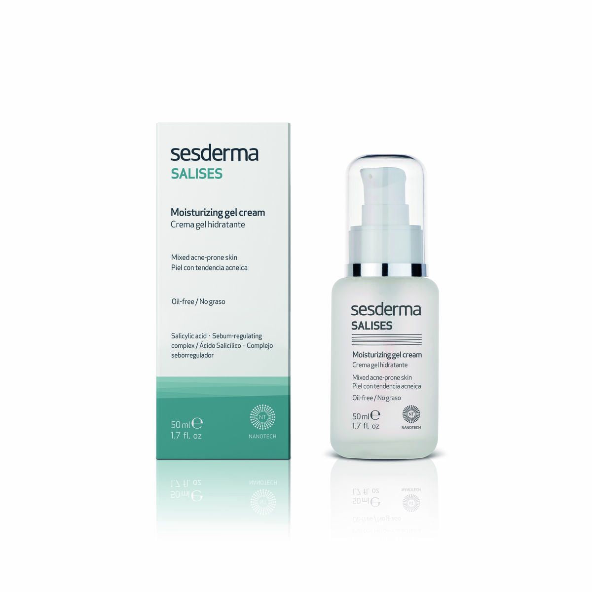 Feuchtigkeitsspendende Gelcreme Sesderma Salises Mischhaut 50 ml