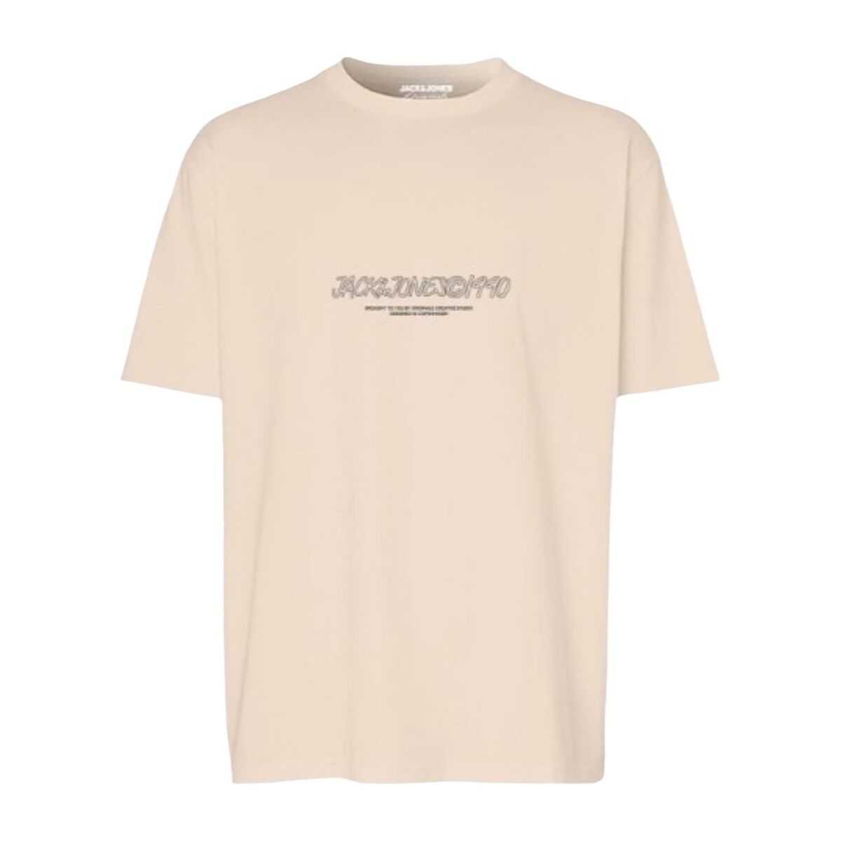 Kurzarm-T-Shirt für Herren Jack &amp; Jones JORBRONX TEE SS CREW NECK FST 12263936 Beige