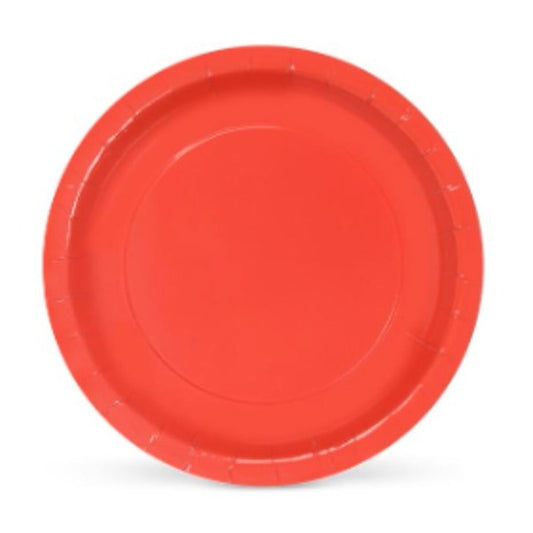 Plate set Algon Cardboard Disposable Red 10Units 20 x 20 x 1,5 cm