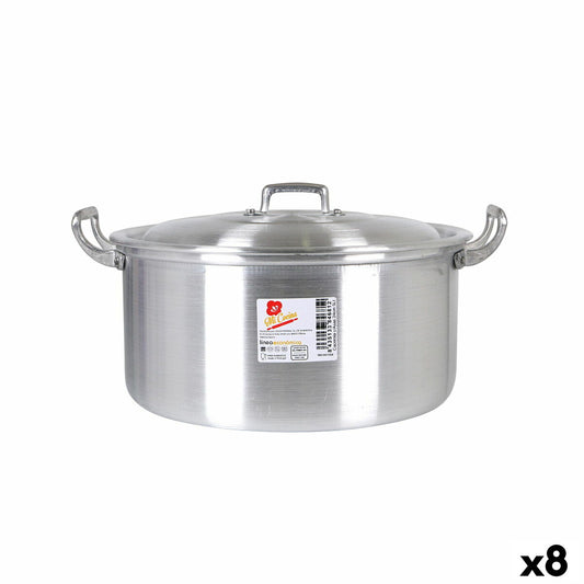 Casserole with lid Aluminium 31,3 x 26,5 x 13,5 cm (8 Units) BigBuy Cooking