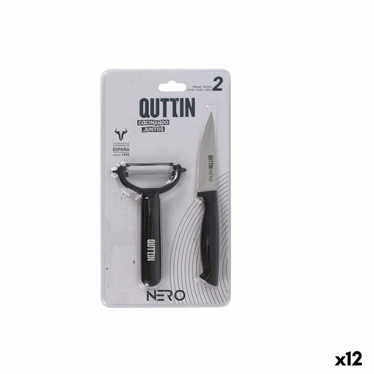 Kitchen Set Quttin Nero Black 2 Pieces (12 Units)