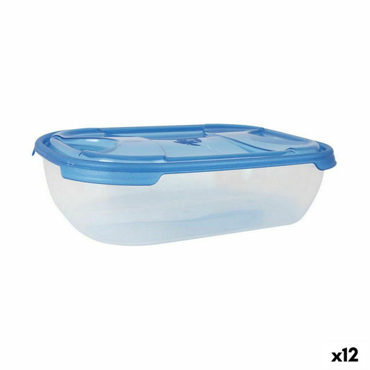 Set of lunch boxes Tontarelli Nuvola 1,15 L Blue Rectangular 3 Pieces (12 Units)