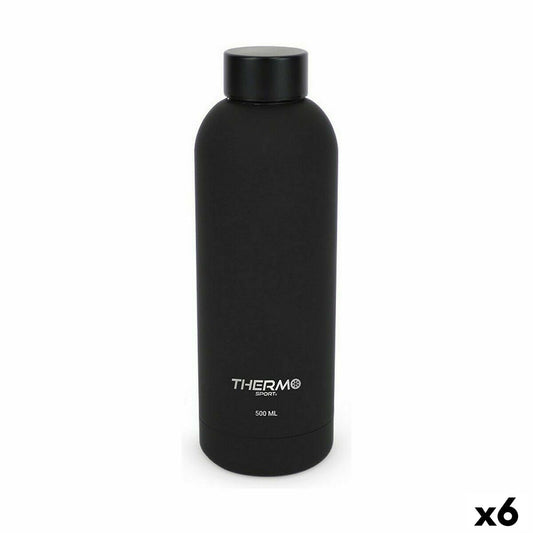 Thermal Bottle ThermoSport Soft Touch Black 500 ml (6 Units)