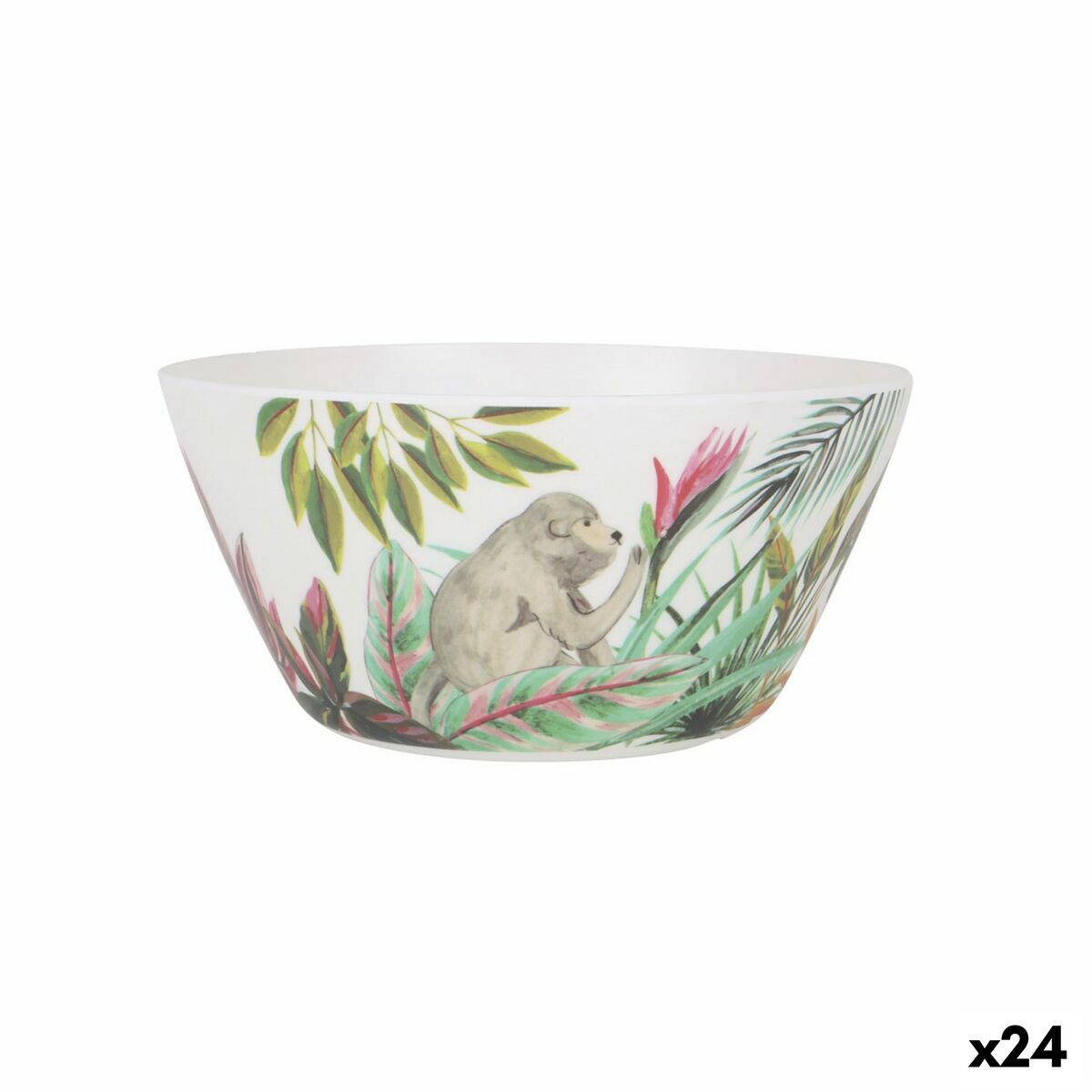 Salad Bowl Alfares Melamin Jungle 25 x 12 cm (24 Units)