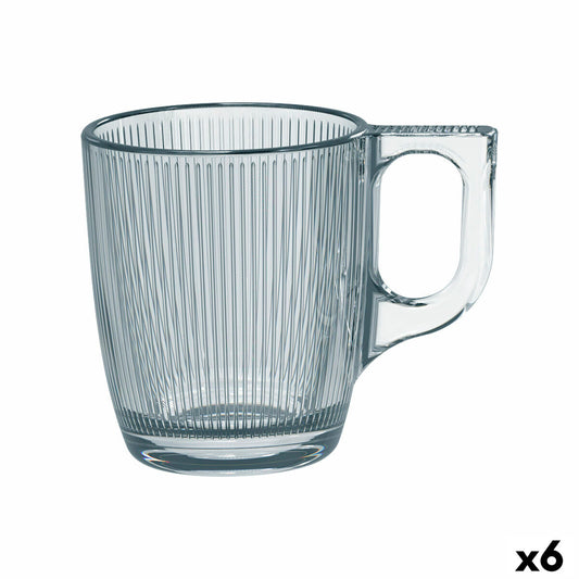 Cup Luminarc Stripy Transparent Glass 90 ml (6 Units)