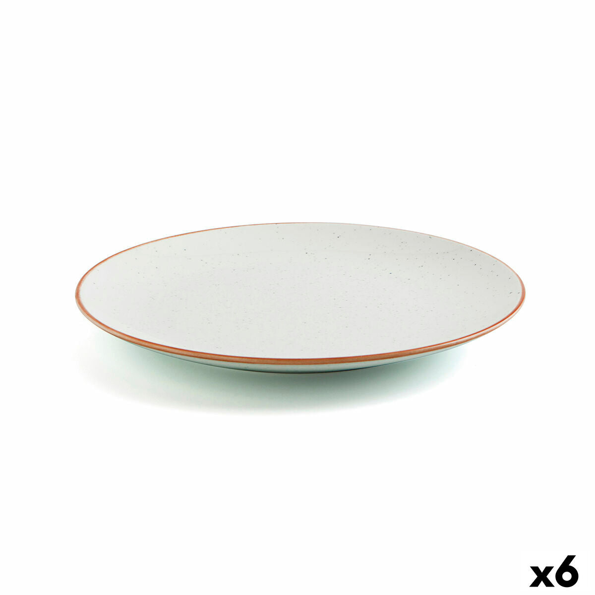 Flat plate Ariane Terra Ceramic Beige (24 cm) (6 Units)