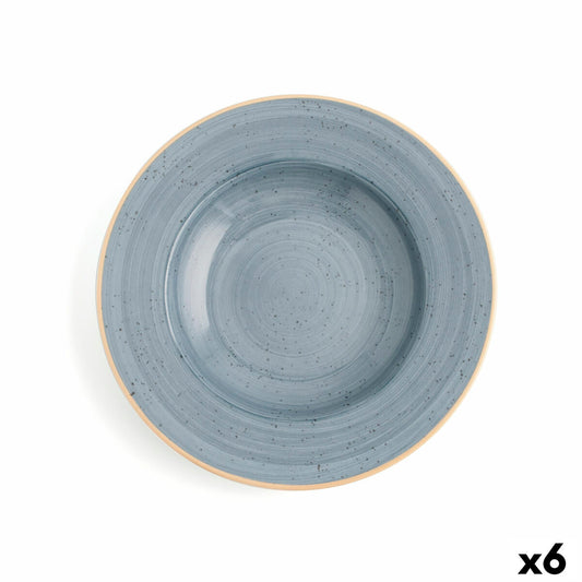 Deep Plate Ariane Terra Ceramic Blue (Ø 26 cm) (6 Units)