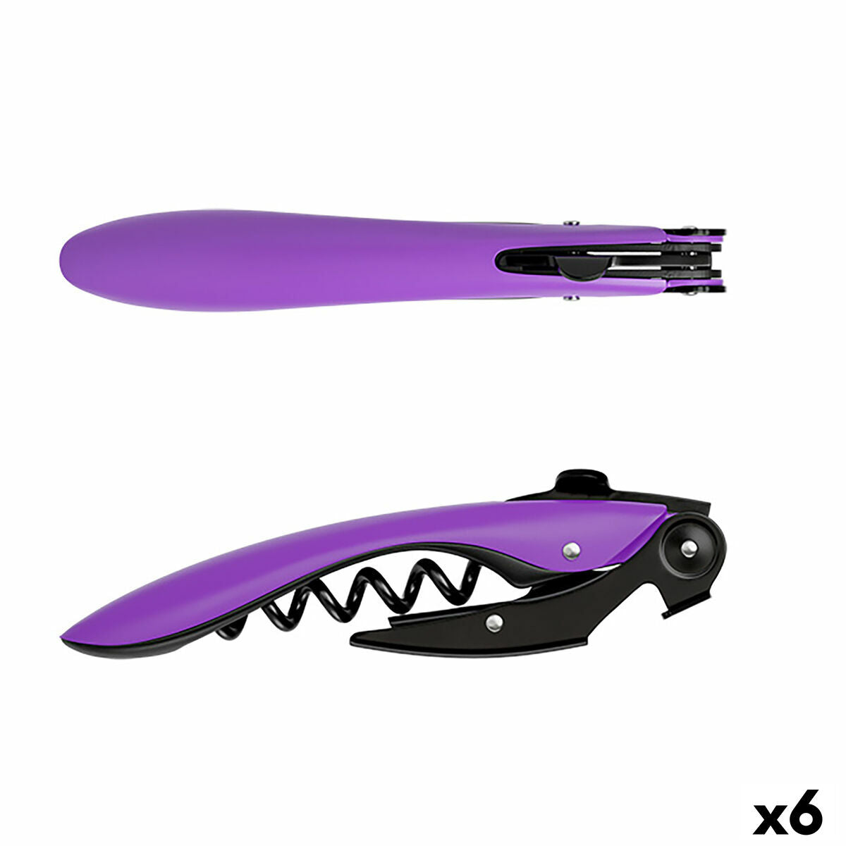 Corkscrew Koala High Tech Metal 11,5 x 1,8 x 2,9 cm Violet (6 Units)