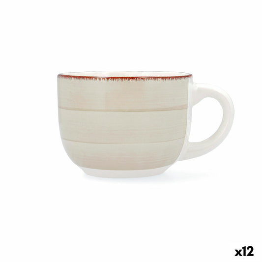 Cup Quid Vita Morning Ceramic Beige 470 ml (12 Units)