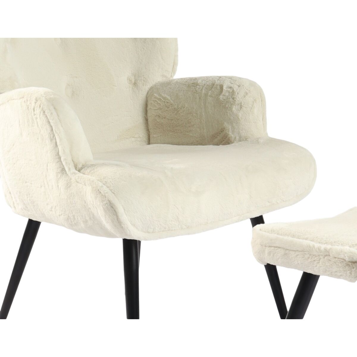 Armchair Home ESPRIT White Polyester Metal 72 X 74 X 97 cm