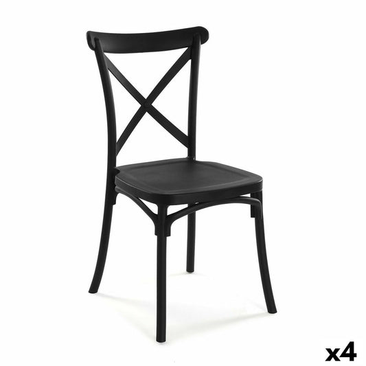 Chair Versa Black 43 x 88 x 43 cm (4 Units) Versa