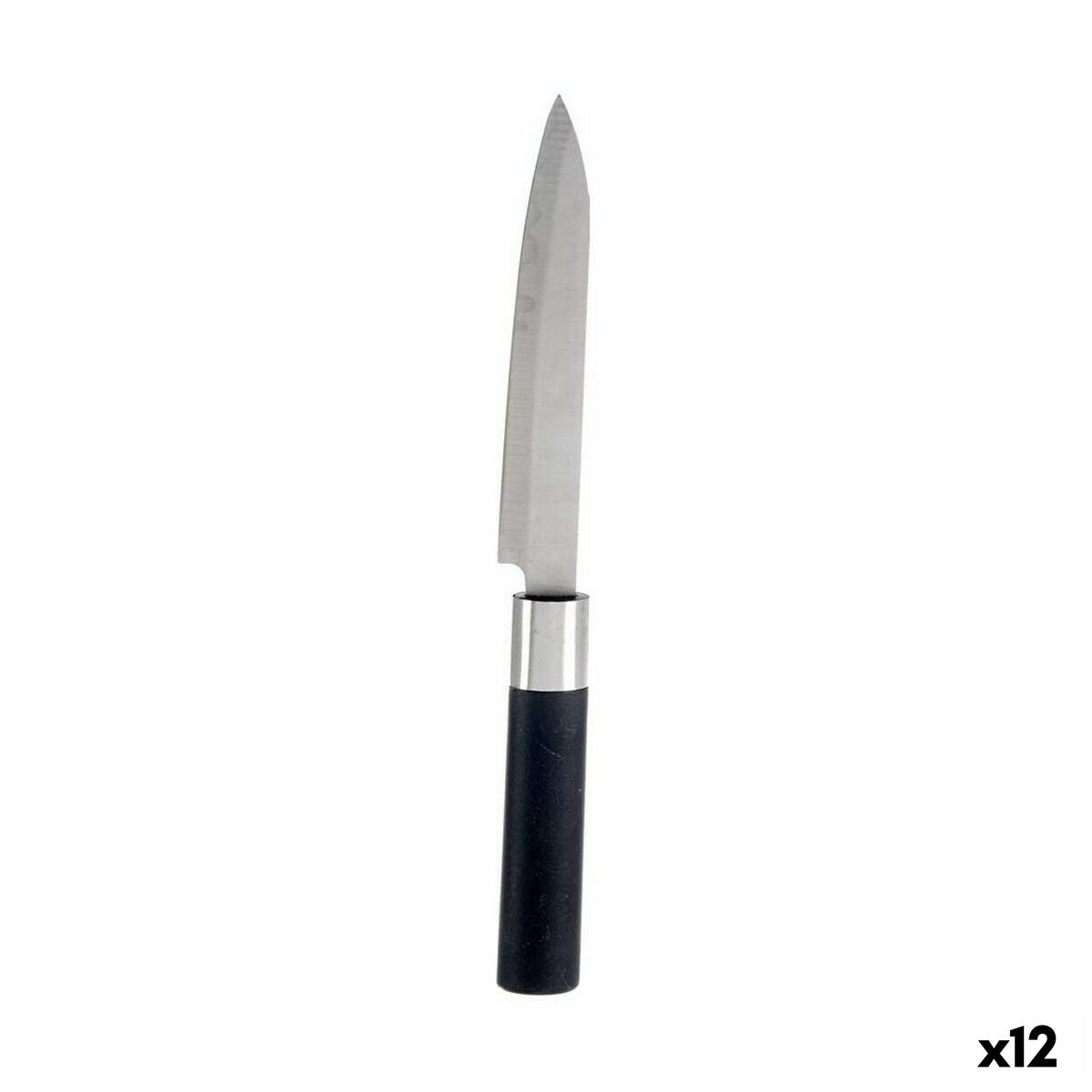 Kitchen Knife 3 x 23,5 x 2 cm Silver Black Stainless steel Plastic (12 Units)