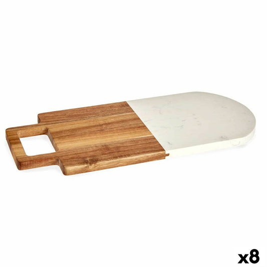 Cutting board White Marble Acacia 18 x 1,5 x 38 cm (8 Units)