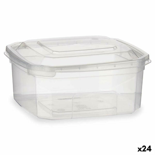 Rectangular Lunchbox with Lid Transparent polypropylene 500 ml 12,3 x 6 x 13 cm (24 Units)