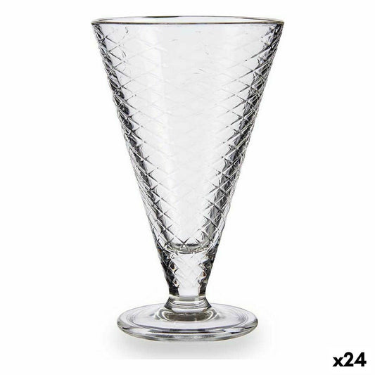 Ice Cream and Milk Shake Glass Transparent Glass 340 ml (24 Units)