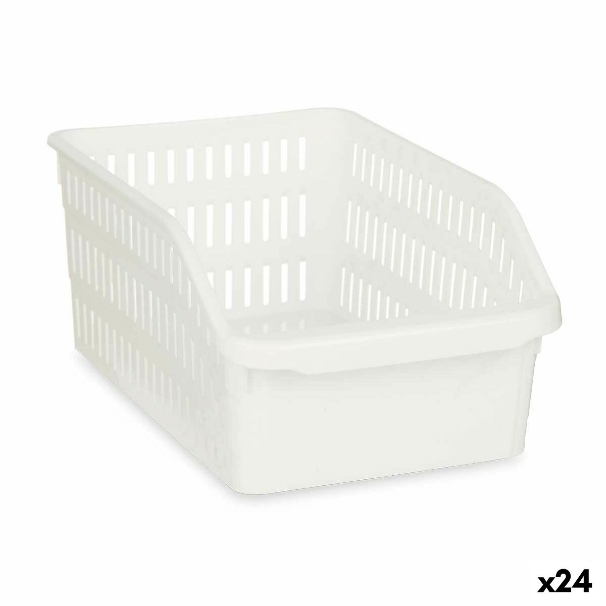 Fridge Organiser White Plastic 20,3 x 12,8 x 30,5 cm (24 Units)