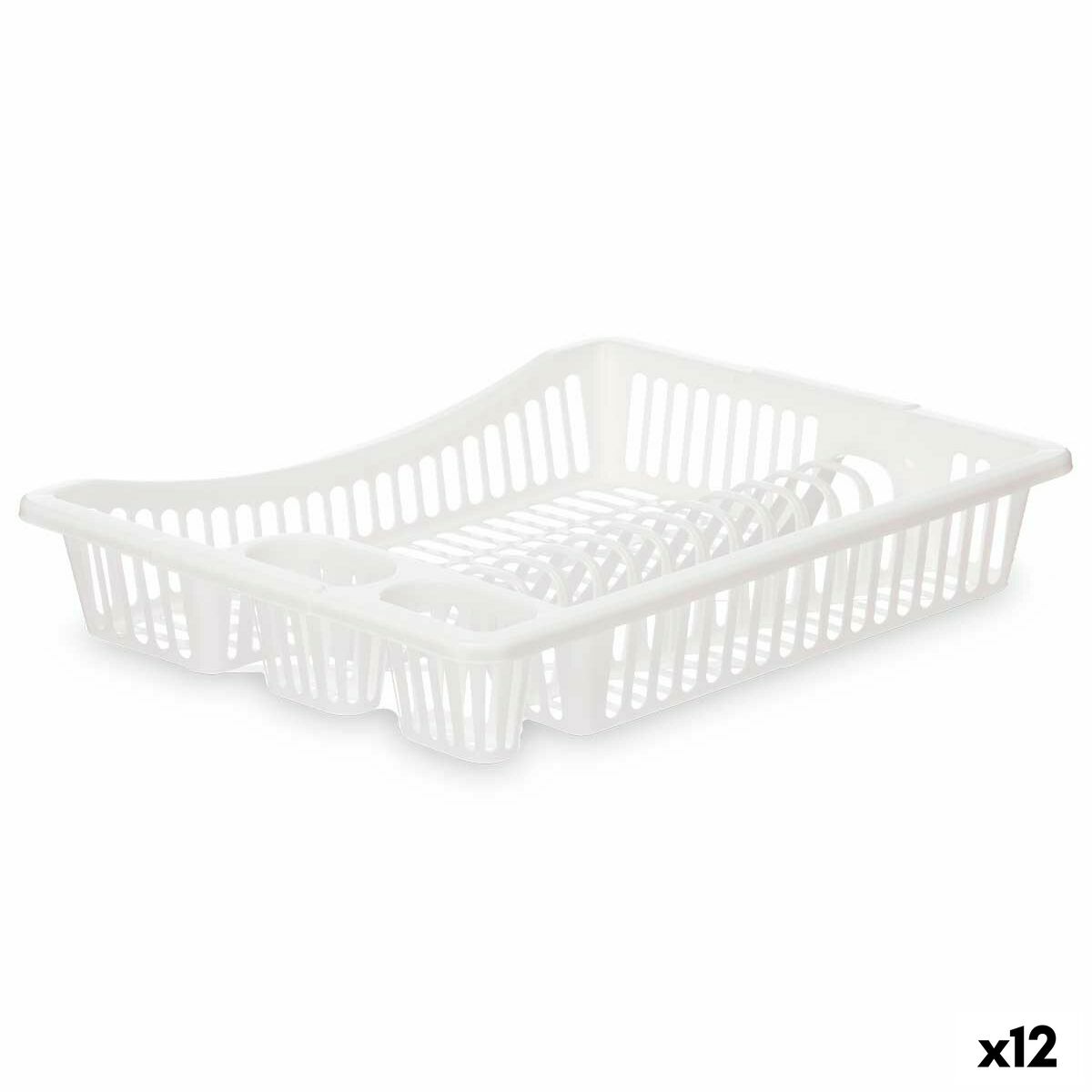 Draining Rack for Kitchen Sink White Plastic 45,5 x 8 x 36,5 cm (12 Units)