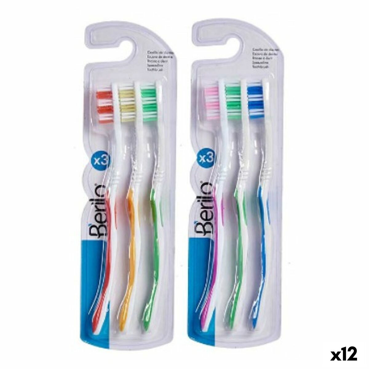 Toothbrush Yellow Blue Red Green Pink (12 Units) byKim Berilo