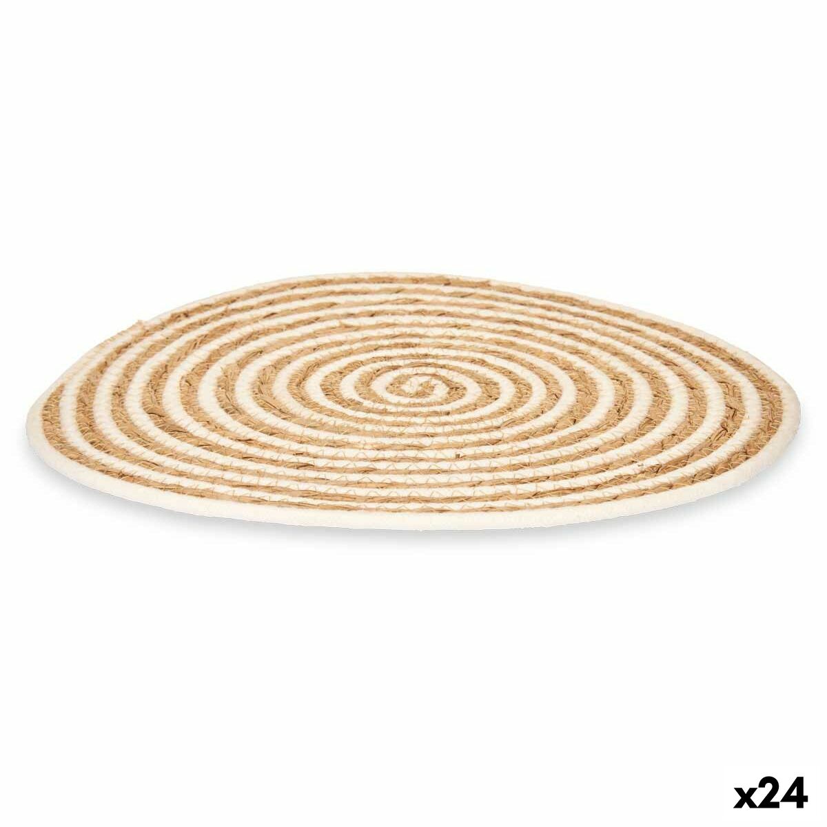 Table Mat White Cotton Marine algae (24 Units)