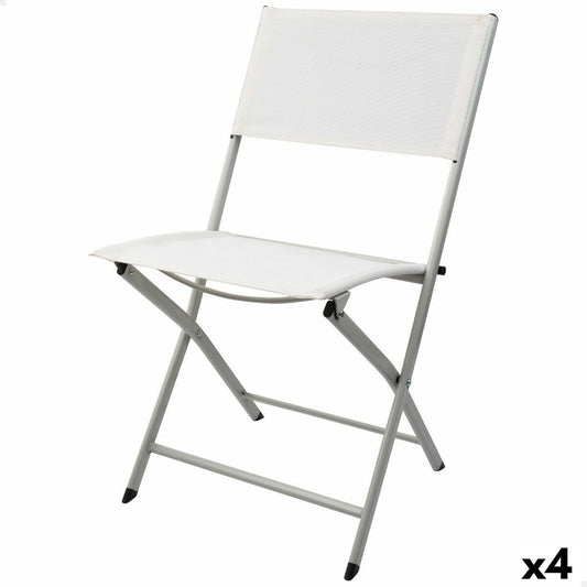 Folding Chair Aktive White 46 x 81 x 55 cm (4 Units)