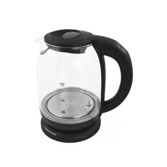 Kettle Esperanza EKK027 Black Glass Plastic 2200 W 1,7 L