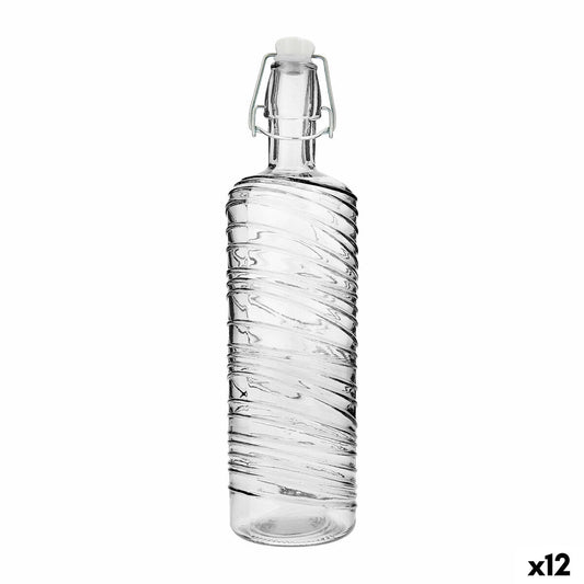 Bottle Quid Aire Transparent Glass 1 L (12 Units)